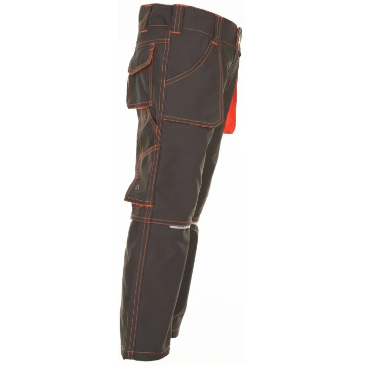 6112 pantalon junior PLANAM olive orange profil droit