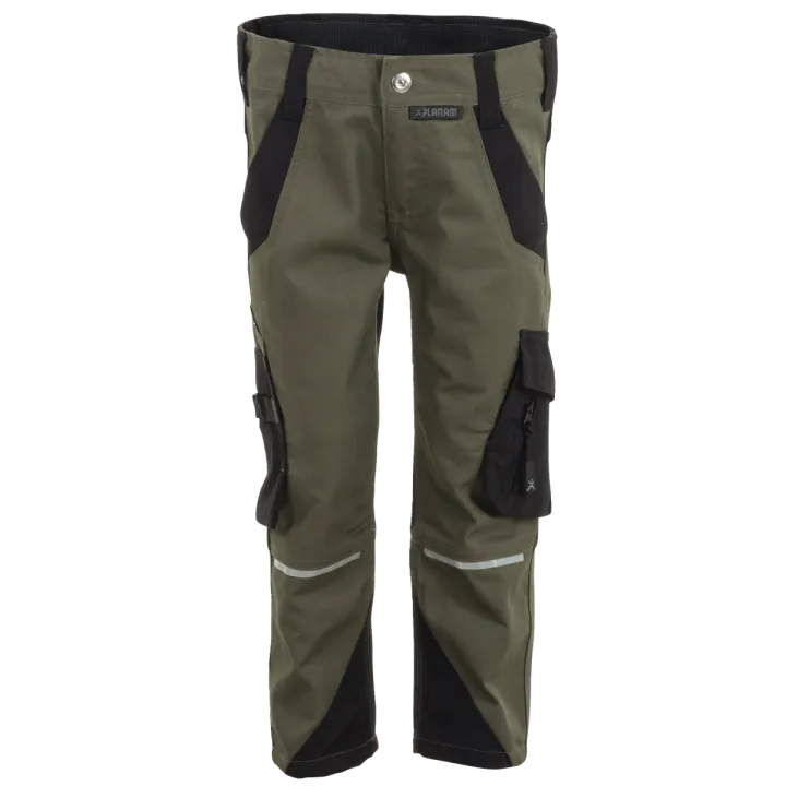 Pantalon enfant élasthanne NORIT PLANAM KIDS vert olive noir