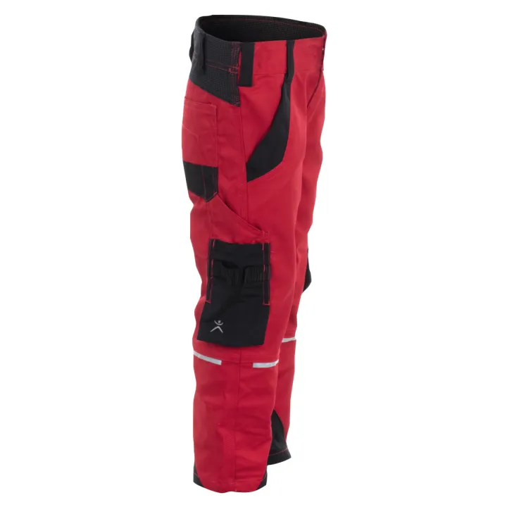Pantalon enfant élasthanne NORIT PLANAM KIDS rouge noir profil