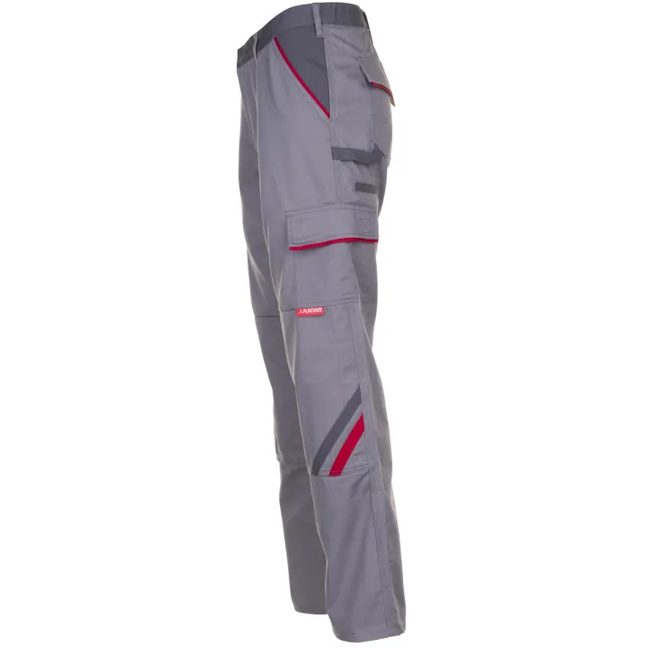 Pantalon de travail zinc ardoise rouge highline planam profil