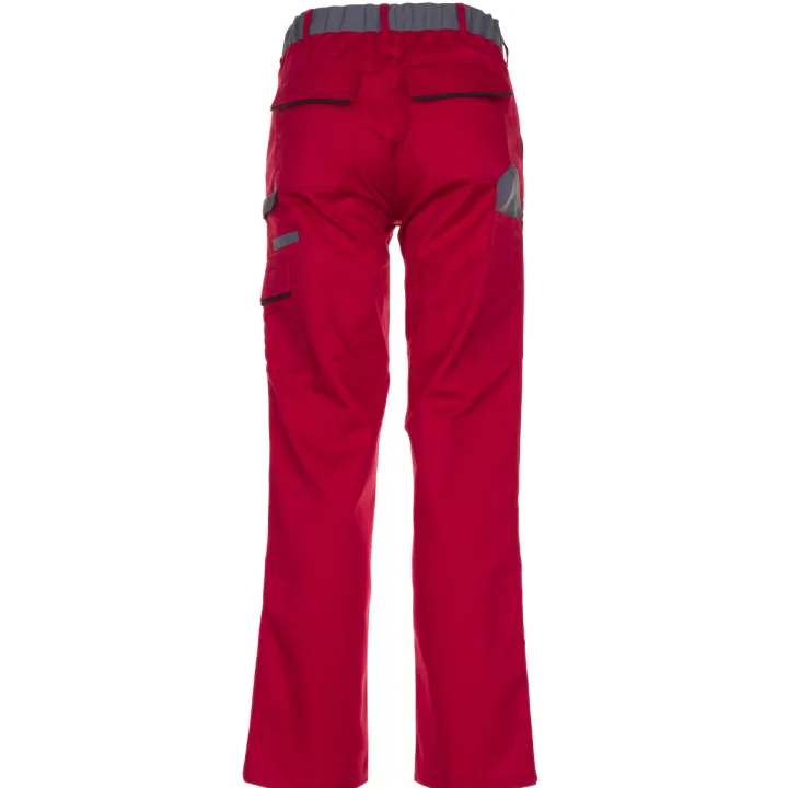 Pantalon de travail rouge ardoise noir highline planam profil dos
