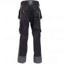 Pantalon travail enfant SEATTLE KIDS DASSY noir gris dos