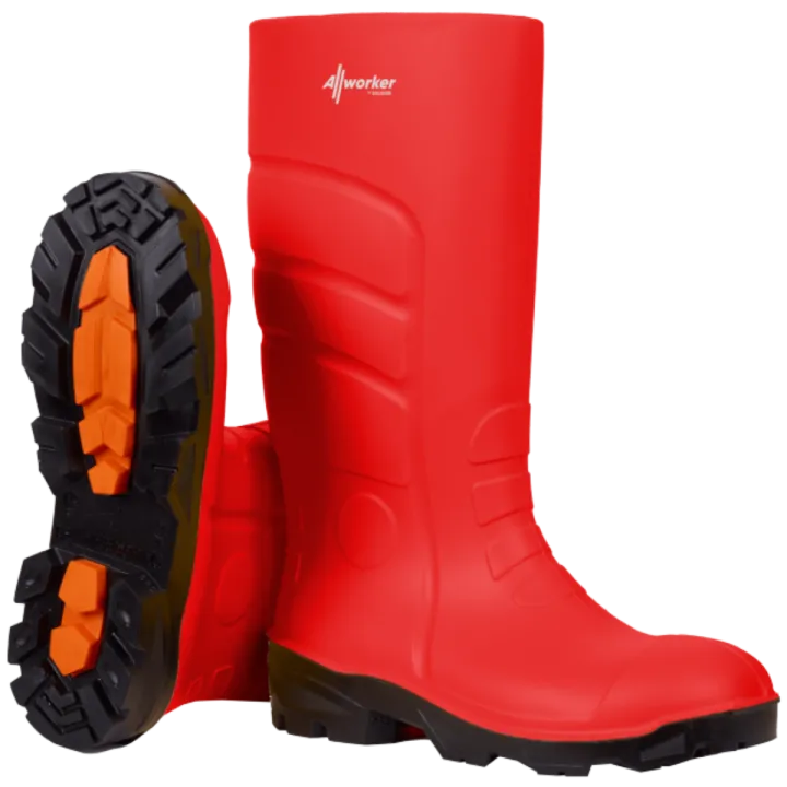 Botte de travail sécurité élevage S4 ALLWORKER  SOLIDUR rouge