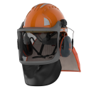 Casques forestier EVOGuard® M3 JSP SAFETY couvre gorge et cape solaire côté