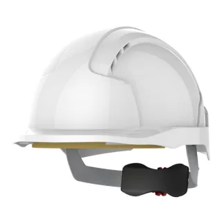 Casque de chantier EVOLite® ventilé micro visière - crémaillère - blanc JSP
