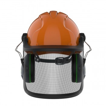 Casque forestier EVO 3 + visière grillagé M2 + anti bruit 31 dB JSP