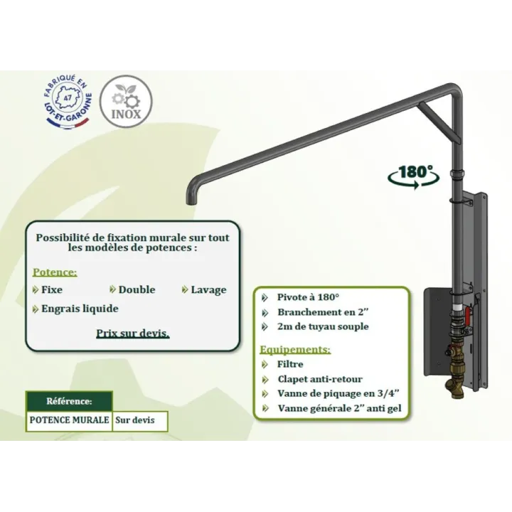 Potence de remplissage mural SOLHEAD