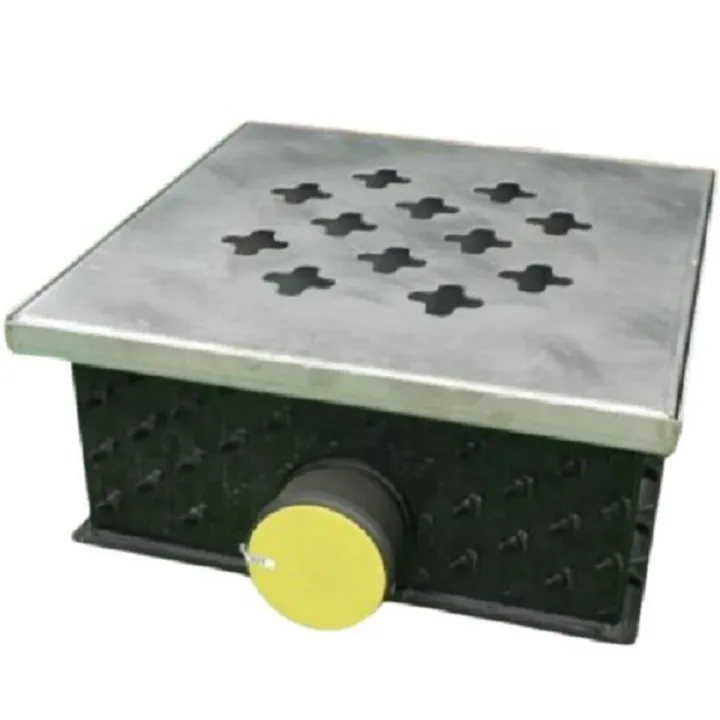 Regard collecteur Haut entrée latéral + grille Inox renforcée