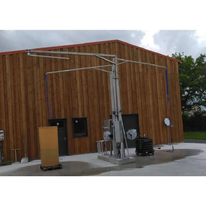 Potence colonne double remplissage et lavage INOX SOLHEAD plate forme de lavage