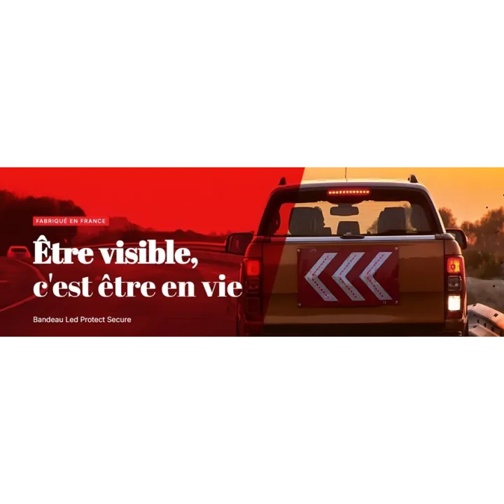 Bandeau sécurité de signalisation à leds blanc et rouge  LPS