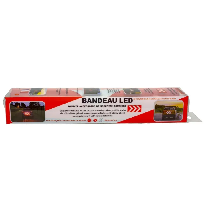 Bandeau sécurité de signalisation à leds blanc et rouge  LPS emballage