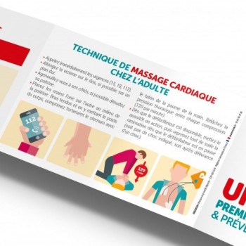 Réglette Les Gestes qui sauvent en 4 volets (+AVC) massage cardiaque