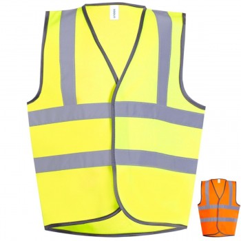 Gilet haute visibilité Enfant Junior fluo avec bandes réfléchissantes