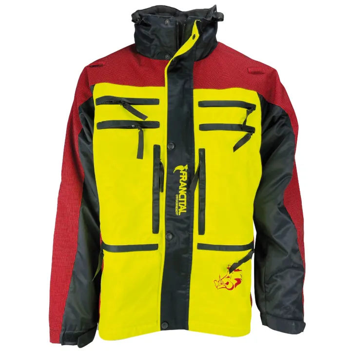 Veste chasse traque recherche au sang CERBERE FRANCITAL kaki rouge / orange