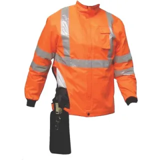 Veste haute visibilite orange debrousaillage