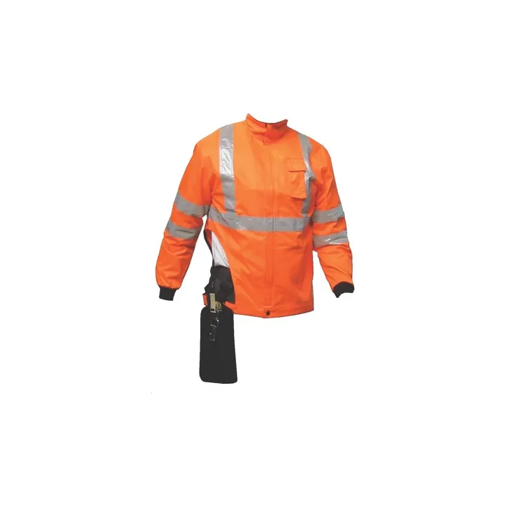 Veste haute visibilite orange debrousaillage