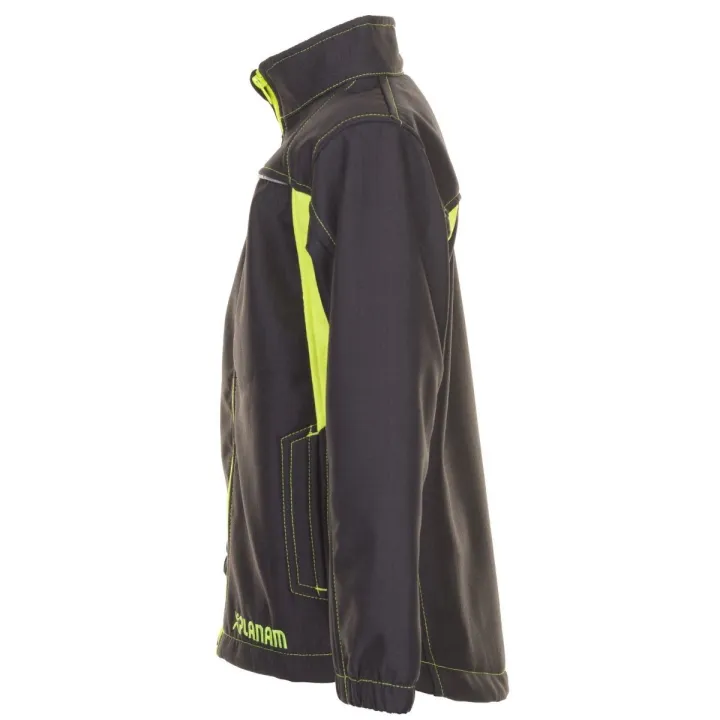 Veste Softshell enfant BASALT NEON Planam anthracite jaune | Sécurama