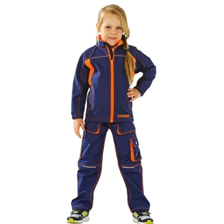 Veste Softshell enfant BASALT NEON Planam marine orange | Sécurama