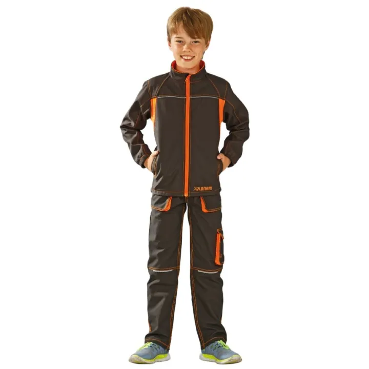 Veste Softshell enfant BASALT NEON Planam vert olive orange | Sécurama