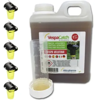 kit 5 Pièges Frelons VESPACATH +1litre attractif VETO PHARMA
