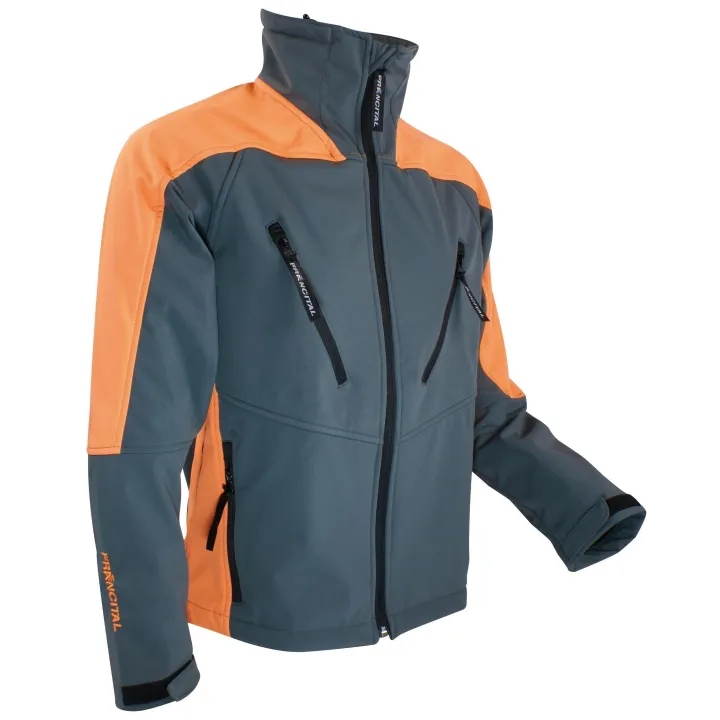 Veste softshell chasse travail extérieur KOUVOLA FRANCITAL vert orange