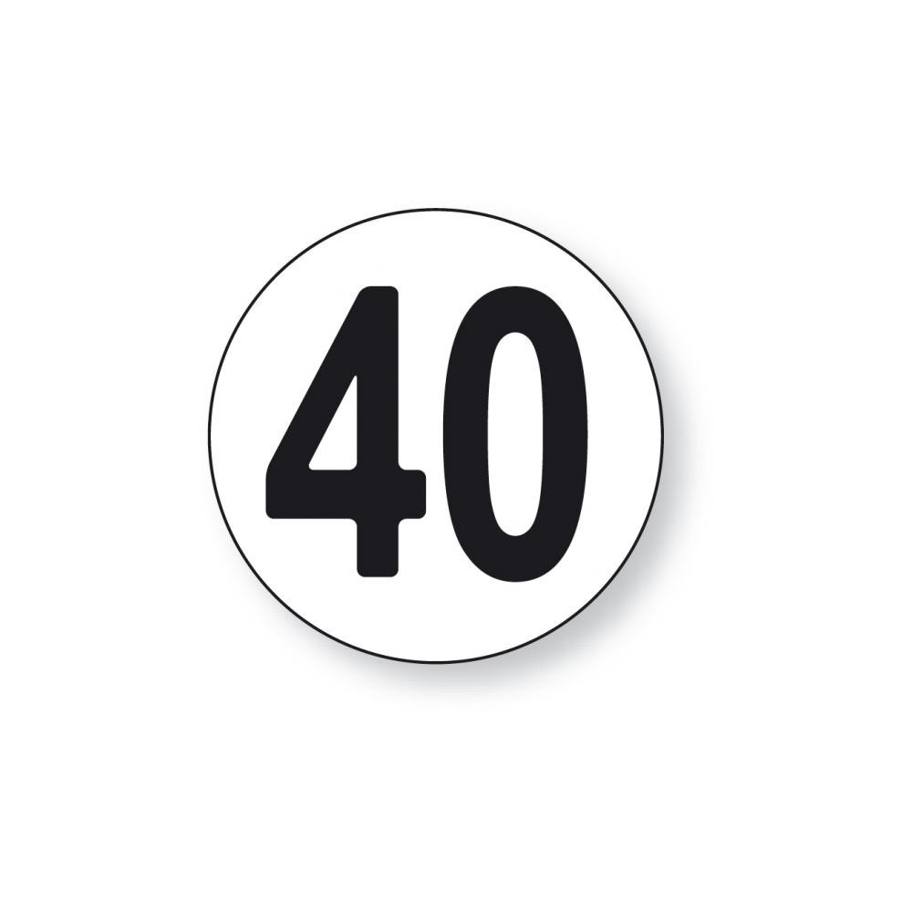 Disque signalisation vitesse 40 km/h adhésif de Sécurama