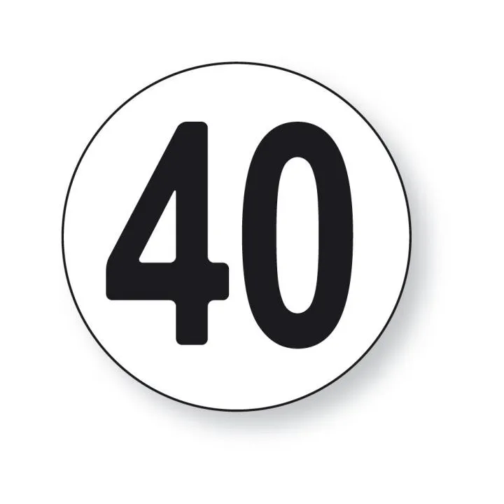 Disque Limitation de vitesse 40 km/h Sécurama