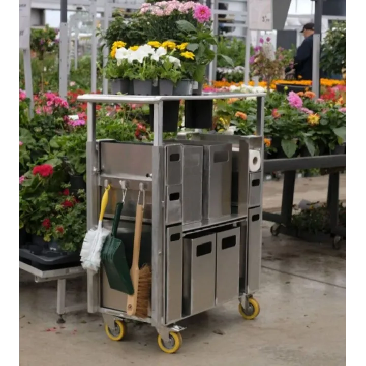 Chariot de travail ergonomique JASMIN pépinière agro-alimentaire jardinerie