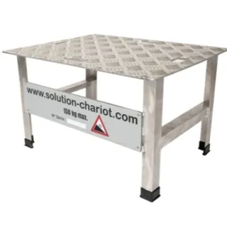 Marche pieds aluminium pour chariot de travail ergonomique JASMIN
