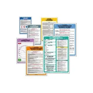 Affichage obligatoire en entreprise composé de 4 fiches