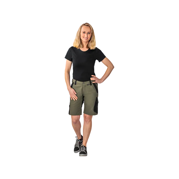 Bermuda de travail femme Femme NORIT PLANAM modèle vert olive noir