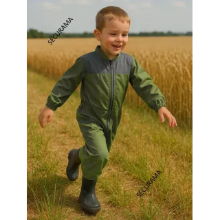 Combinaison agricole 2 zip enfant junior bicolore ZEPHYR LMA