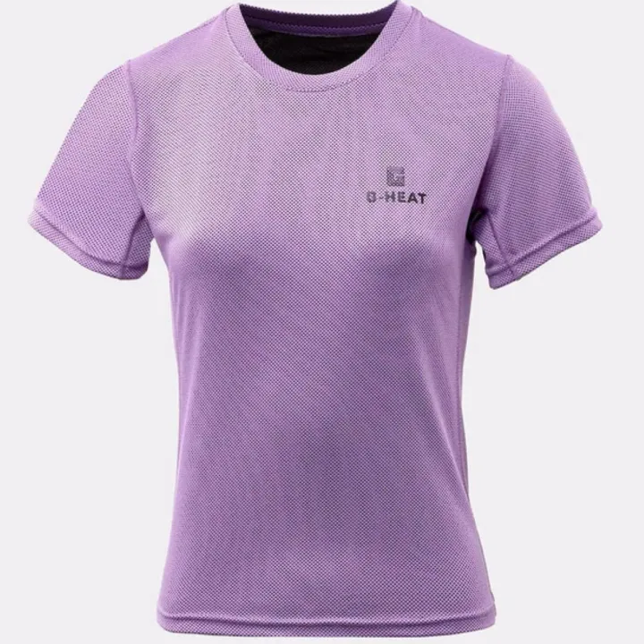 Tee-shirt femme G-heat anti-UV – Protection solaire et confort optimal violet