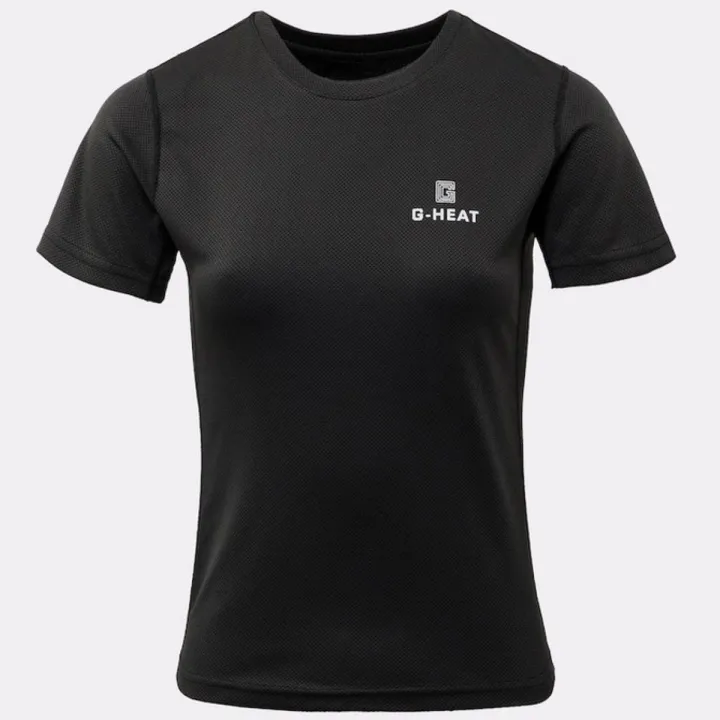 Tee-shirt femme G-heat anti-UV – Protection solaire et confort optimal noir