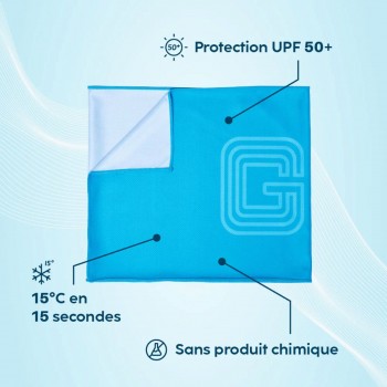Serviette G-Heat rafraîchissante 100×30 cm – Idéale par forte chaleur fonctionnement