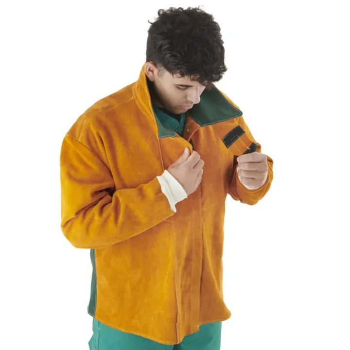 Veste soudage en croûte de cuir traitée anti-chaleur SPARK classe 2 A1Coval Safety