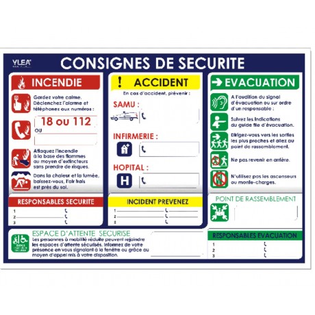 Panneau consigne de sécurité en PVC 210X297 cm l SECURAMA