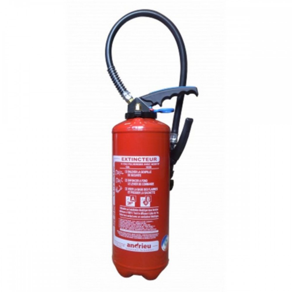 Extincteur 6 L eau + additif antigel – Made in France avec support Extincteur 6 L eau + additif antigel – Made in France avec support