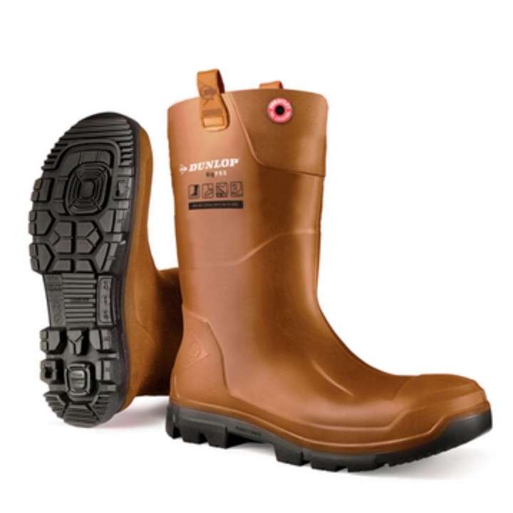 BDemi botte de sécurité RIGAIR PRO 9RIPO90 – S5 CI SRC PU marron