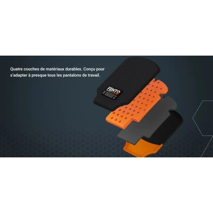Genouillères FENTO POCKET ergonomiques pour pantalon de travail