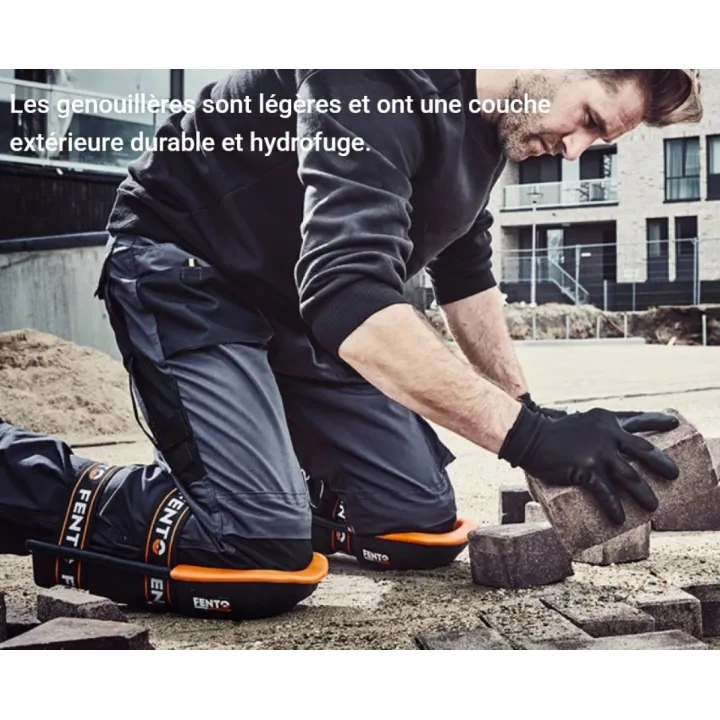 Genouillères FENTO MAX ergonomiques pour usage intensif pour pavage