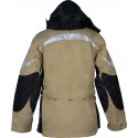 Parka de travail ICESTORM COFRA imperméable et respirante 3 en 1 beige noir dos