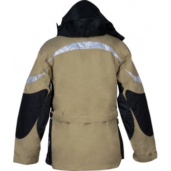 Parka de travail ICESTORM COFRA imperméable et respirante 3 en 1 beige noir dos
