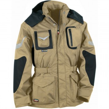 Parka de travail ICESTORM COFRA imperméable et respirante 3 en 1 beige noir