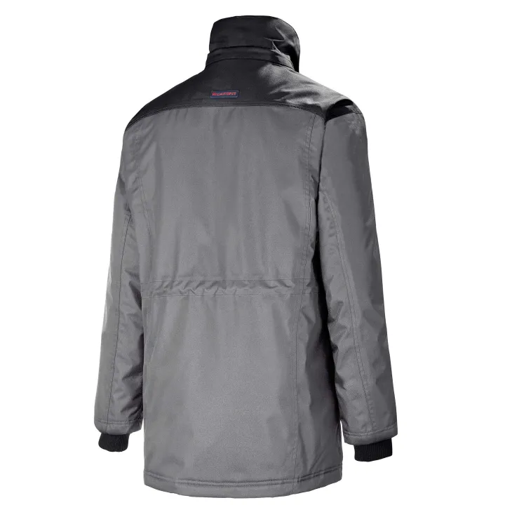 Parka de travail 4PK4 Lafont imperméable et chaude grise noir dos