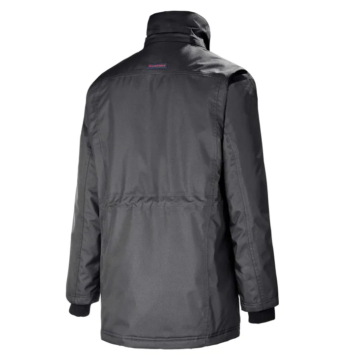 Parka de travail 4PK4 Lafont imperméable et chaude noir rouge dos