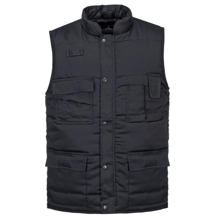 Gilet de travail sans manches S414 Portwest matelassé et chaud noir