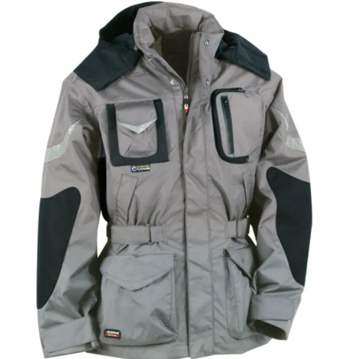 Parka de travail ICESTORM COFRA imperméable et respirante 3 en 1 gris noir