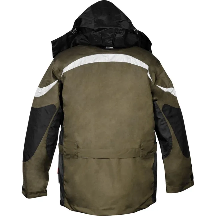 Parka de travail ICESTORM COFRA imperméable et respirante 3 en 1 taupe noir dos