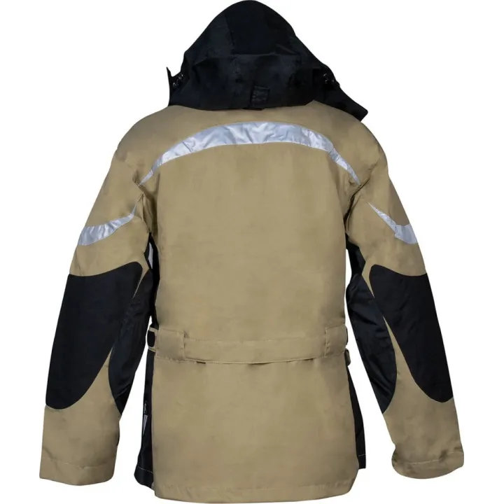 Parka de travail ICESTORM COFRA imperméable et respirante 3 en 1 beige noir dos